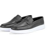 Ducavelli Trim Loafer Siyah Hakiki Deri Erkek Ayakkabı