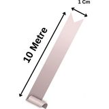 Duck Hoby 1 cm Saten Kurdele 10 Metre Bohça Çeyiz Özel Gün Hediye Süsleme Kurdelesi - Krem
