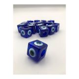 DUCK HOBY 10 Adet Koyu Mavi Plastik Nazar Boncuğu 16x16mm
