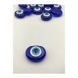 DUCK HOBY 10 Adet Koyu Mavi Yassı Plastik Nazar Boncuğu 3 cm x 2 cm