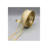 DUCK HOBY 5 Metre Organze Kurdele 2.5 cm (25 mm) Genişlik, Simli Organze Kurdele, Paket Kurdele, Bohça Kurdel