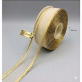 Duck Hoby 5 Metre Organze Kurdele 2.5 cm (25 Mm) Genişlik, Simli Organze Kurdele, Paket Kurdele, Bohça Kurdele, Süsleme