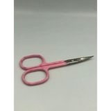 Duck Hoby 9,5 cm Desenli Nikel Nakış Makası, Kıvrık Uçlu