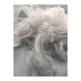 DUCK HOBY Fırfırlı Tül Organze Kurdele 2 Mt (7cm x 2mt), Çiçek Malzemesi, Gelin Buketi, Bohça Misinalı Fırfır