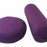 Duck Kumaş Bolster Minderi & Meditasyon Minderi 2'li Set Yoga Bolster ve Meditasyon Minderi (Mor)
