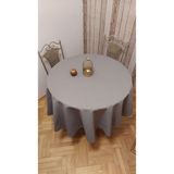 Duck (Sıvı Itici ,leke Tutmaz) Kumaş,yuvarlak, Yemek Masası Örtüsü - 180 x 180 cm - Gri
