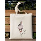 Duck You, Y2k Pinterest Retro Unisex Bez Çanta Tote Bag, Shopper Bag - 10D-Krem