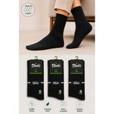 Ducks Socks Erkek Bambu Dikişsiz Soket Çorap 3'lü Yıkamalı Uzun Konç Çizgili Erkek Çorap - 40 - 44 - Siyah