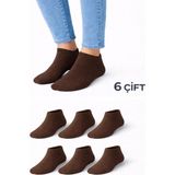 Ducks Socks Erkek Bambu Patik Çorap 6 Çift Dikişsiz Nefes Alabilir Terletmez - 40 - 44 - Kahverengi