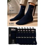 Ducks Socks Erkek Çorap Bambu Dikişsiz 6'lı Ekstra Ince Yazlık Erkek Klasik Soket Çorap - Lacivert