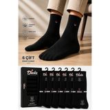 Ducks Socks Erkek Çorap Bambu Dikişsiz 6'lı Ekstra Ince Yazlık Erkek Klasik Soket Çorap - Siyah