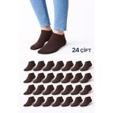 Ducks Socks Erkek Kahverengi Bambu 24 Çift Dikişsiz Patik Çorap
