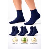 Ducks Socks Erkek Kısa Konç Bambu Çorap 3’lü Dikişsiz Terletmeyen Ultra Yumuşak Nefes Alabilir Premium Çorap - 40 - 44 - Lacivert