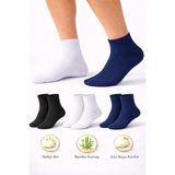 Ducks Socks Erkek Kısa Konç Bambu Çorap 3’lü Dikişsiz Terletmeyen Ultra Yumuşak Nefes Alabilir Premium Çorap - 40 - 44 - Siyah - Beyaz - Lacivert