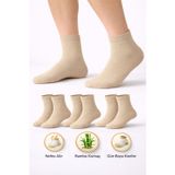 Ducks Socks Erkek Kısa Konç Bambu Taş Çorap 3’lü Dikişsiz Terletmeyen Ultra Yumuşak Nefes Alabilir Premium Çorap