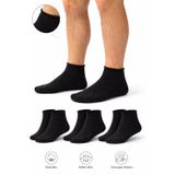 Ducks Socks Erkek Siyah Pamuk Dikişsiz Lastiksiz Çorap 3'lü Paket Kısa Konç / İz Bırakmaz / Sıkmayan Çorap