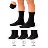 Ducks Socks Erkek Siyah Pamuk Dikişsiz Lastiksiz Çorap 3'lü Paket Uzun Konç / İz Bırakmaz / Sıkmayan Çorap
