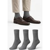 Ducks Socks Erkek Uzun Konç Bambu Çorap 3’lü Dikişsiz Terletmeyen Ince Yazlık Nefes Alabilir Premium Çorap - Gri