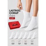 Ducks Socks Kadın 6'lı Pamuklu Kutulu Lastiksiz Çorap Diyabetik Dostu Dikişsiz Iz Bırakmaz Kısa Konç Sıkmayan Çorap - 36 - 40 - Beyaz