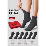 Ducks Socks Kadın 6'lı Pamuklu Kutulu Lastiksiz Çorap Diyabetik Dostu Dikişsiz Iz Bırakmaz Kısa Konç Sıkmayan Çorap - 36 - 40 - Füme