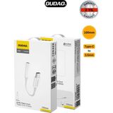 Dudao L16C Type-C To 3.5mm Aux Ses Dönüştürücü Adaptör | Dac Çipli, Yüksek Kaliteli Stereo, Kulaklık/hoparlör Uyumlu Type-C Çevirici - Beyaz