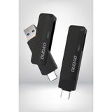 Dudao V101 USB 3.2 Çift Girişli 32GB Flash Bellek | Usb-A ve Type-C Konnektör, 32GB'A Kadar Kapasite, Yüksek Hızlı (111 Mb/s) Data Aktarımı - 32 GB - Siyah