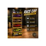 dude 4'lü Die Cast Metal Spor Araba Seti – 1:64 Ölçek - Çek Bırak Mekanizmalı - Açılır Kapı & Bagaj - Kutulu Koleksiyon