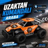 Dude Metal Kasa 1:22 Ölçek Uzaktan Kumandalı Yarış Arabası – 2.4 Ghz Uzun Menzilli - Hızlı Sürüş - Darbeye Dayanıklı Kasa - - Turuncu
