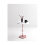 DUDECOR Modern Yan Sehpa Tekli Sehpa Pembe Sehpa Kahve Köşesi Sehpa Toz Pembe Ofis Ev Sehpası