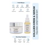 DUDELNA Kolajen Krem & Serum Seti | Yoğun Nem | Peptit Kompleks Anti-Aging Lifting Etkili Yüz & Cilt Bakımı