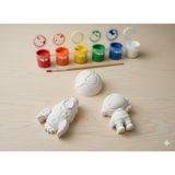 Dudu Gift Taş Tozu Boyama Seti- Uzay Macerası - 3'lü Set + 6 Ana Renk Boya+Fırça