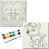 Dudu Gift TATİL-KARNE HEDİYESİ 2'li Tuval Boyama Seti 20X20 cm Uv Baskı 6 Akrilik Boya 1 FIRÇA-MODEL-307