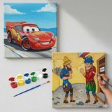 Dudu Gift TATİL-KARNE HEDİYESİ 2'li Tuval Boyama Seti 20X20 cm Uv Baskı 6 Akrilik Boya 1 FIRÇA-MODEL-345