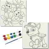 Dudu Gift TATİL-KARNE HEDİYESİ 2'li Tuval Boyama Seti 20X20 cm Uv Baskı 6 Akrilik Boya 1 FIRÇA-MODEL-406