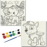 Dudu Gift TATİL-KARNE HEDİYESİ 2'li Tuval Boyama Seti 20X20 cm Uv Baskı 6 Akrilik Boya 1 FIRÇA-MODEL-408