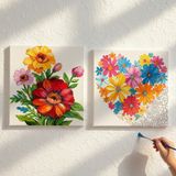 Dudu Hediye Pazarı KARNE HEDİYESİ- TATİL ETKİNLİĞİ-2'li Tuval Boyama Seti. 20X20 cm Uv Baskı 6 Akrilik Boya 1 FIRÇA-MODEL-263