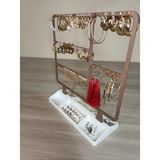 DU&ER 💍 Küpe Organizer Standı – Çok Katlı Küpe Askılığı ve Takı Düzenleyici Dekoratif Stand - Kahverengi