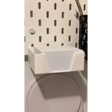 DU&ER Skadis Uyumlu Not Defteri ve Not Kağıdı Tutucu – Pegboard Duvar Paneli Organizer - Beyaz