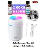 DUEY 2 Koku Hediyeli H2o 300 ml Ulrasonik Hava Nemlendirici Buhar Makinesi Ve Aroma Difüzörü