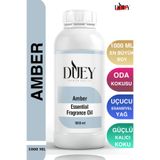DUEY Amber Uçucu Yağ 1000 Ml Mum Esansı, Oda Kokusu, Hava Nemlendiricisi, Çamaşır Kurutma Topu