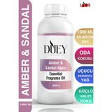 DUEY Amber&Sandal Uçucu Yağ 1000 Ml Mum Esansı, Oda Kokusu, Hava Nemlendiricisi, Çamaşır Kurutma Topu