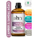 DUEY Amber&Sandal Uçucu Yağ 100ML Buhurdanlık Yağı Difüzör Esansı Oda Kokusu Esansı Hava Nemlendirici