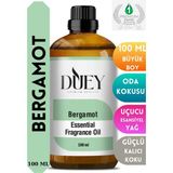 DUEY Bergamot Uçucu Yağ 100ML Buhurdanlık Yağı Difüzör Esansı Oda Kokusu Esansı Hava Nemlendirici