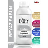 DUEY Beyaz Sabun Uçucu Yağ 1000 Ml Mum Esansı, Oda Kokusu, Hava Nemlendiricisi, Çamaşır Kurutma Topu