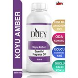 DUEY Koyu Amber Uçucu Yağ 1000 Ml Mum Esansı, Oda Kokusu, Hava Nemlendiricisi, Çamaşır Kurutma Topu