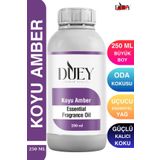 DUEY Koyu Amber Uçucu Yağ 250 Ml Mum Esansı, Oda Kokusu, Hava Nemlendiricisi, Çamaşır Kurutma Topu