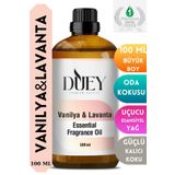 DUEY Vanilya&Lavanta Uçucu Yağ 100ML Buhurdanlık Yağı Difüzör Esansı Oda Kokusu Esansı Hava Nemlendirici