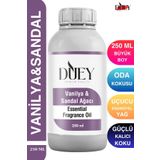 DUEY Vanilya&Sandal Uçucu Yağ 250 Ml Mum Esansı, Oda Kokusu, Hava Nemlendiricisi, Çamaşır Kurutma Topu