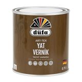 Düfa Art Tex Yat Vernik Parlak 0,75 LT | Dış Mekan Ahşap Koruyucu | UV Dayanımlı, Suya ve Darbelere Karşı Güçlü Şeffaf Vernik | Tekne, Kapı, Mobilya, Pergole, Ahşap Yüzeyler İçin