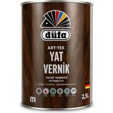 Düfa Art Tex Yat Vernik Parlak 2,5 Lt | Dış Mekan Ahşap Koruyucu | Uv Dayanımlı, Suya ve Darbelere Karşı Güçlü Şeffaf Vernik | Tekne, Kapı, Mobilya, Pergole, Ahşap Yüzeyler Için